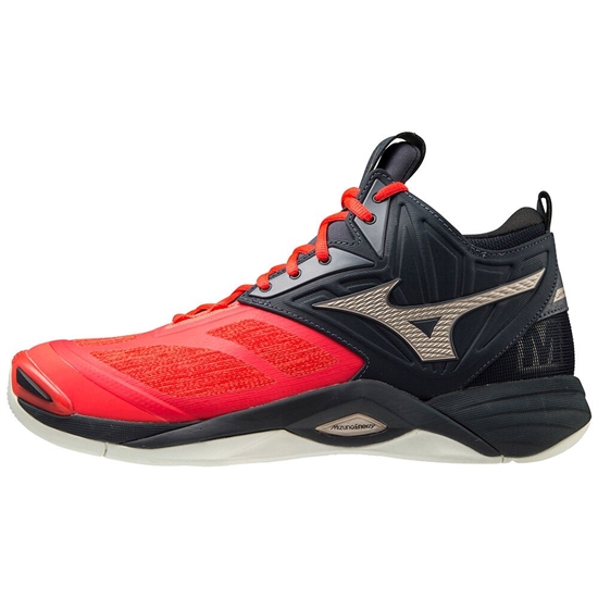 Mizuno Wave Momentum 2 Mid Röplabda Cipő Női Piros / Arany | ANPQ-80741