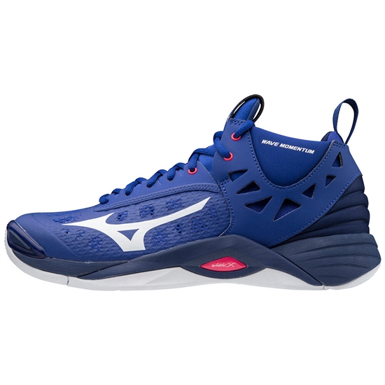 Mizuno Wave Momentum Mid Röplabda Cipő Férfi Kék / Fehér | SVRP-82419