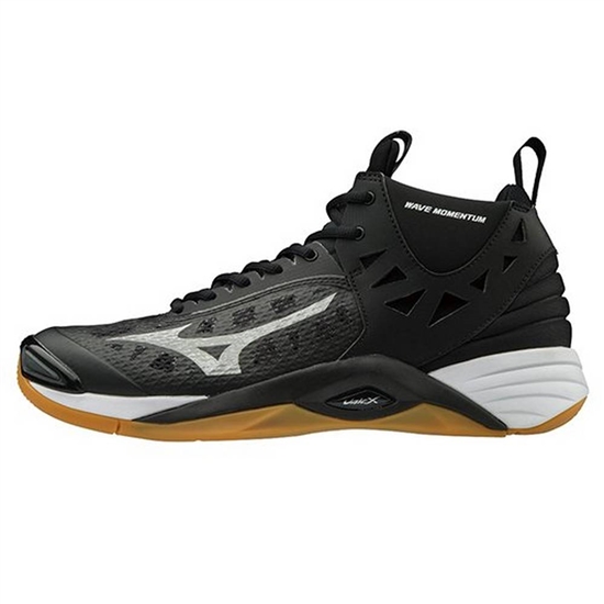 Mizuno Wave Momentum Mid Röplabda Cipő Férfi Fekete / Titán | UDOE-64387