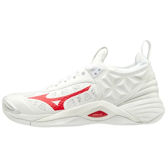 Mizuno Wave Momentum Röplabda Cipő Női Fehér / Piros | PVRX-64052