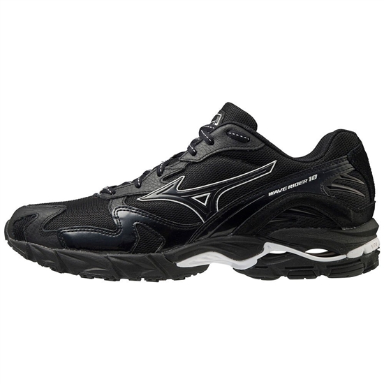 Mizuno Wave Rider 10 Kuro Tornacipő Női Fekete | HIBQ-82976