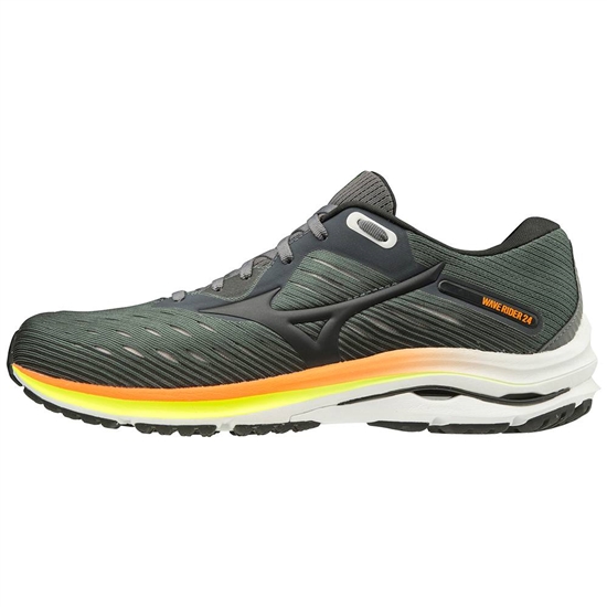 Mizuno Wave Rider 24 2E Wide Futócipő Férfi MélyZöld | TQRA-59326