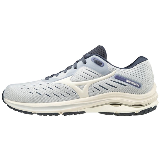 Mizuno Wave Rider 24 D Wide Futócipő Női Fehér / Lila | OUQG-14205