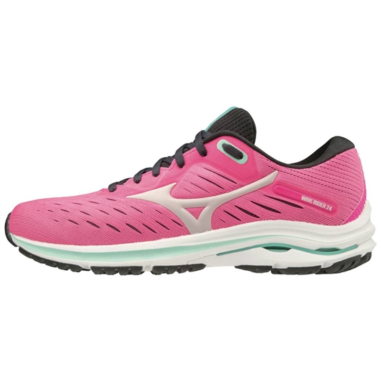 Mizuno Wave Rider 24 Futócipő Női Rózsaszín | QKIH-69528