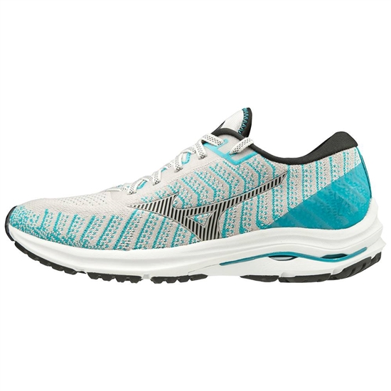 Mizuno Wave Rider 24 WAVEKNIT D Wide Futócipő Női Fehér / Kék | DABH-93701