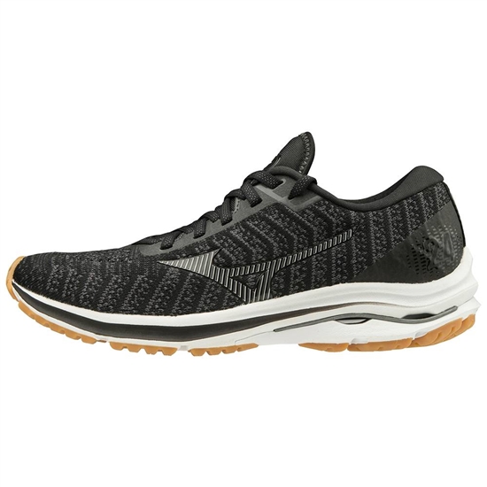 Mizuno Wave Rider 24 WAVEKNIT Futócipő Női Fekete / SötétSzürke | VOGZ-80521