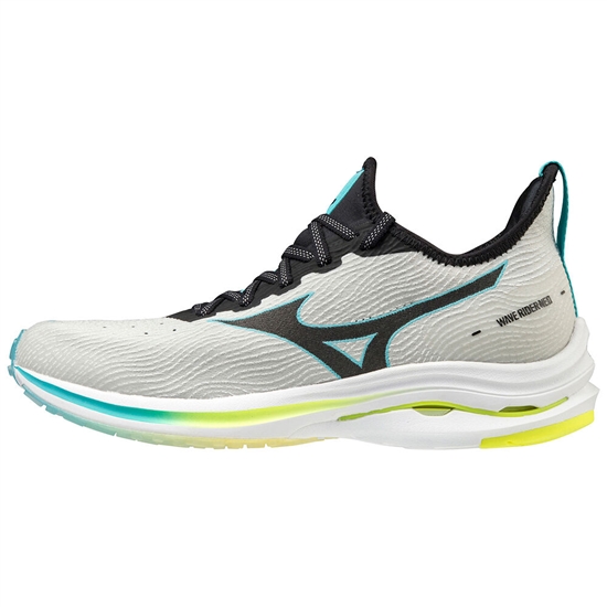 Mizuno Wave Rider Neo Futócipő Női Fehér / Fekete / Kék | QCNM-14803