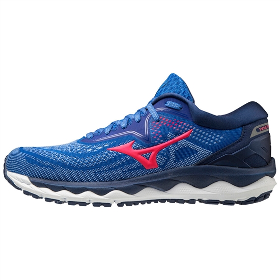 Mizuno Wave Sky 4 Futócipő Női Kék / Rózsaszín | VIAR-57620