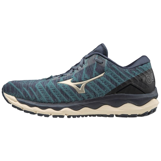 Mizuno Wave Sky 4 WAVEKNIT Futócipő Férfi Sötétkék | RESA-93812