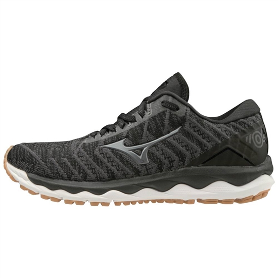 Mizuno Wave Sky 4 WAVEKNIT Futócipő Női SötétSzürke | JOQL-73042